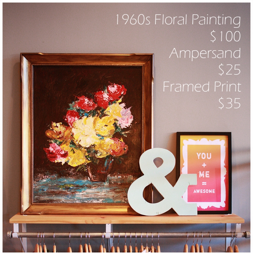 Floral Painting $100, Ampersand $25, Framed Print $35