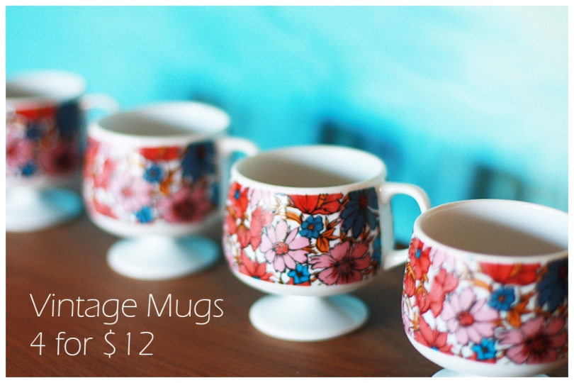 Vintage Mugs $12